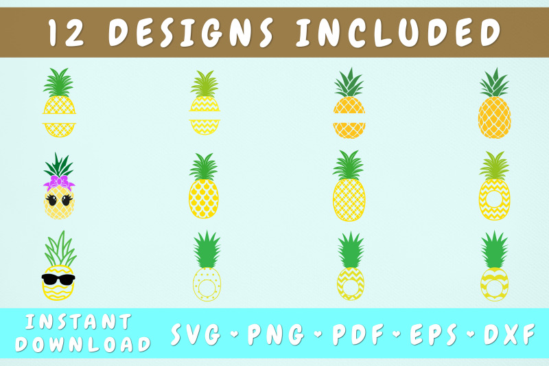 pineapple-svg-bundle-12-designs