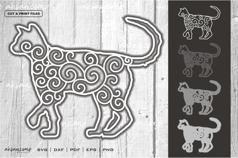 cat-11-vector-svg-3d-layered