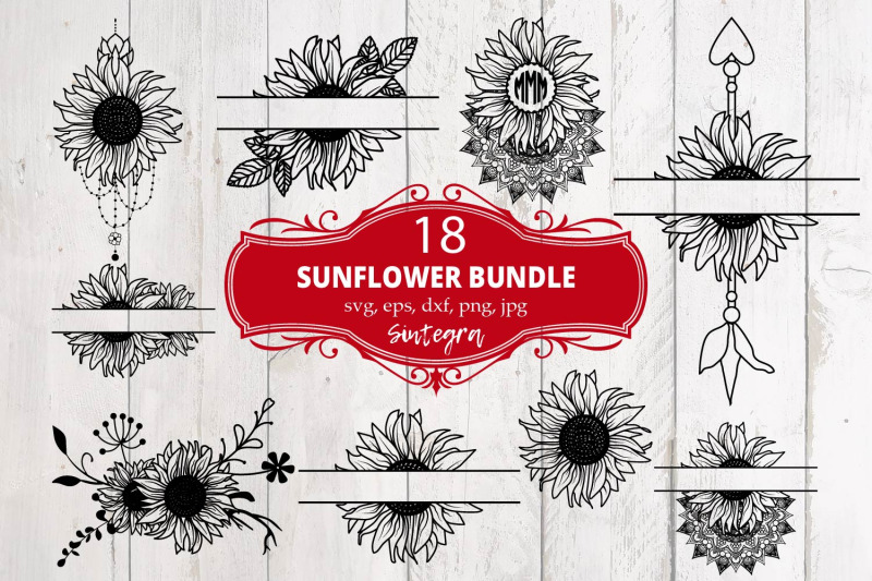 sunflower-18-monograms-bundle-svg-file