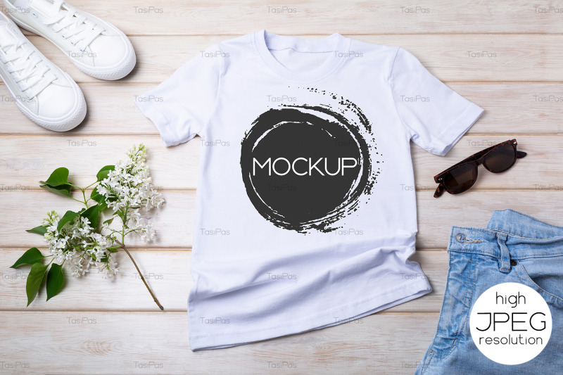 womens-t-shirt-mockup-with-lilac-and-white-sneakers