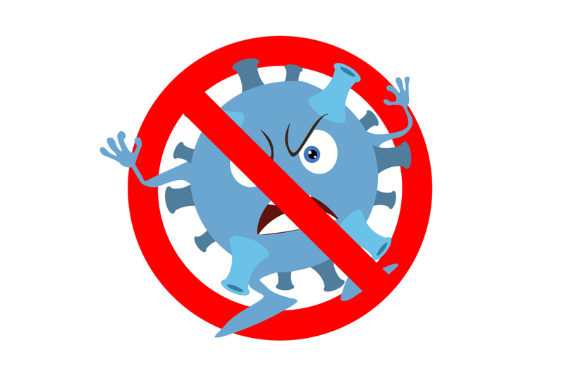 prohibition-coronavirus-icon-monster-virus-banned