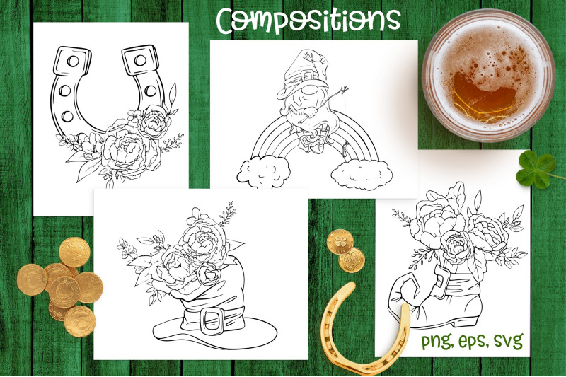 gnome-st-patrick-039-s-day-digital-clipart-doodle-style-svg