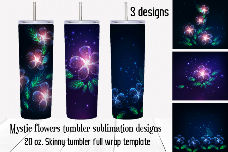 mystic-flowers-tumbler-sublimation-designs-floral-png-files