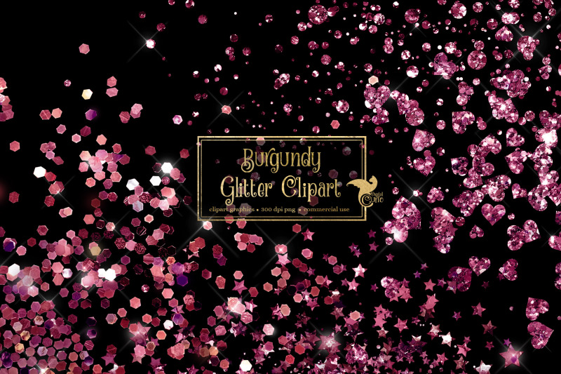 burgundy-glitter-clipart