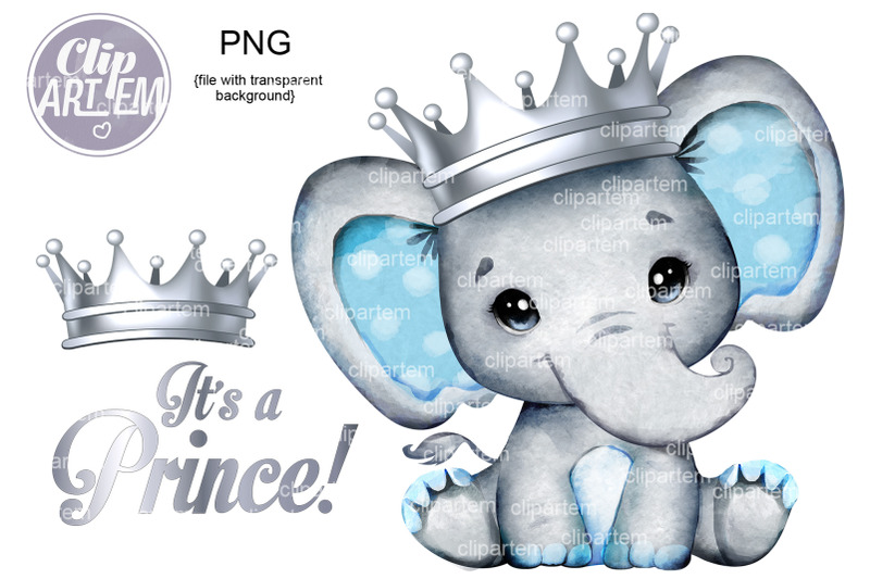 royal-boy-elephant-silver-crown-png-sublimation-images