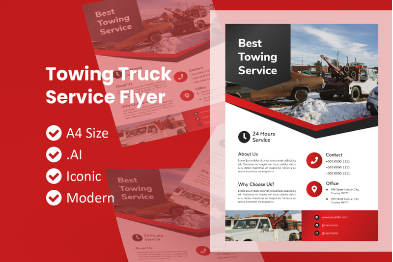 towing-truck-rental-brochure-template