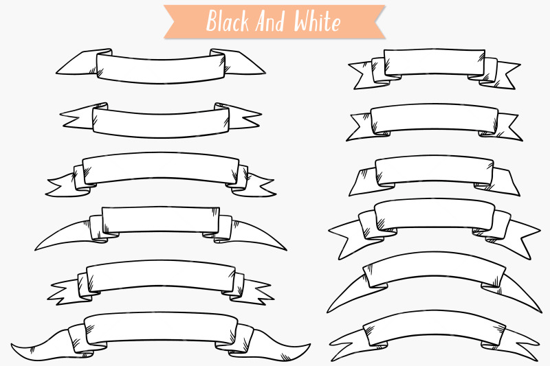 ribbon-banners-hand-drawn-decorative-elements-vintage-scroll