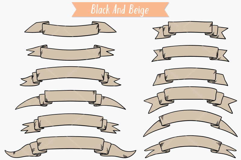 ribbon-banners-hand-drawn-decorative-elements-vintage-scroll