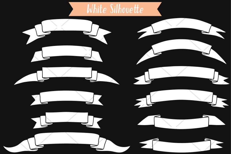 ribbon-banners-white-hand-drawn-decorative-elements-scroll