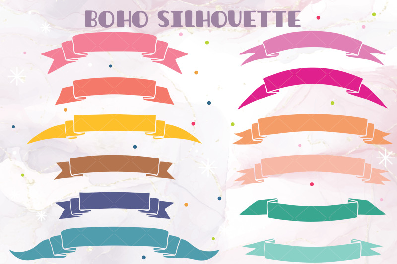ribbon-banners-colored-hand-drawn-decorative-elements-scroll