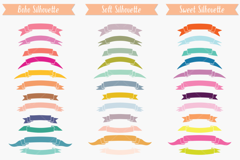 ribbon-banners-colored-hand-drawn-decorative-elements-scroll