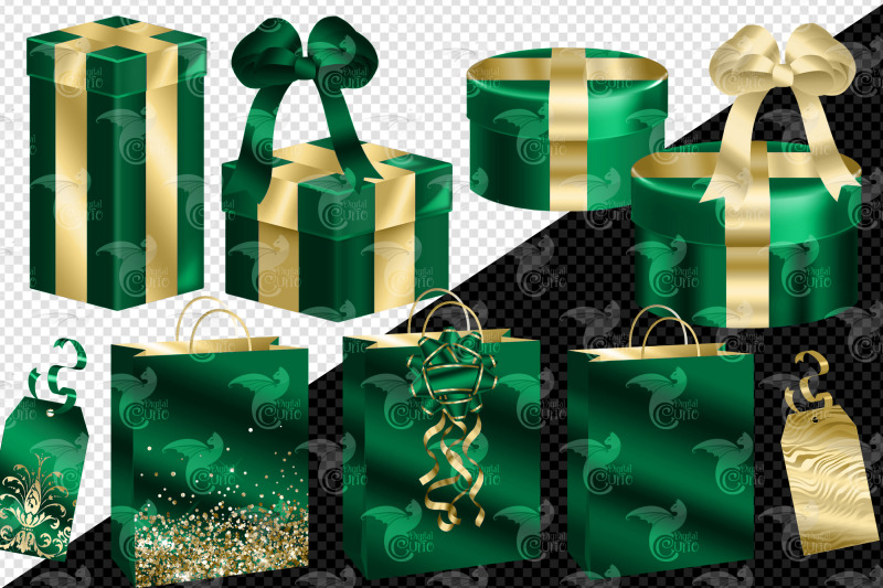 green-and-gold-gift-clipart