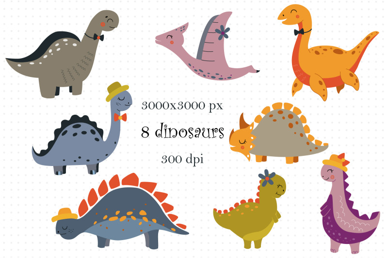 dinosaur-clipart-nursery-collection-of-funny-dinosaurs