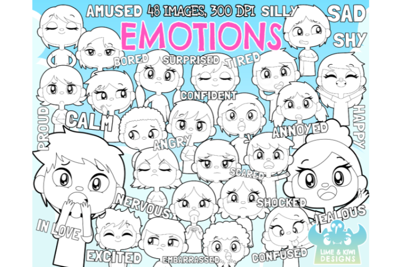 emotions-digital-stamps-lime-and-kiwi-designs