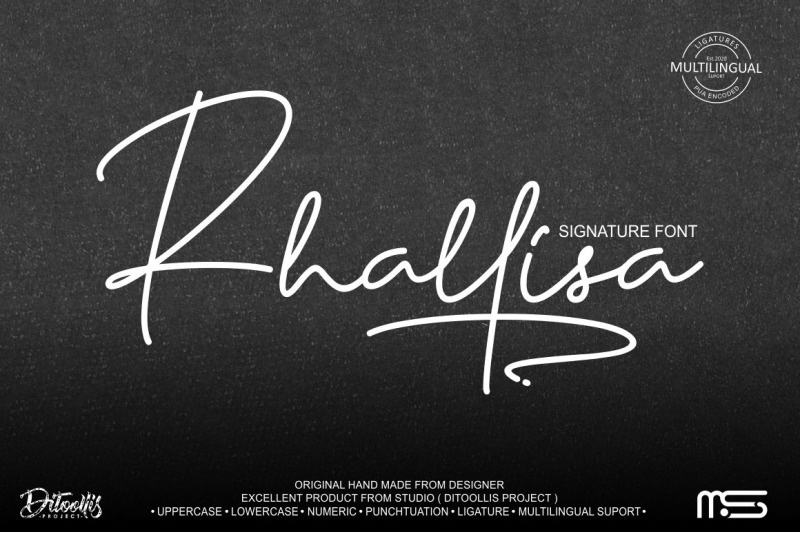 rhallisa-a-signature-font