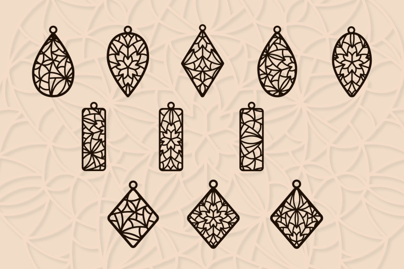 earrings-with-openwork-patterns-svg