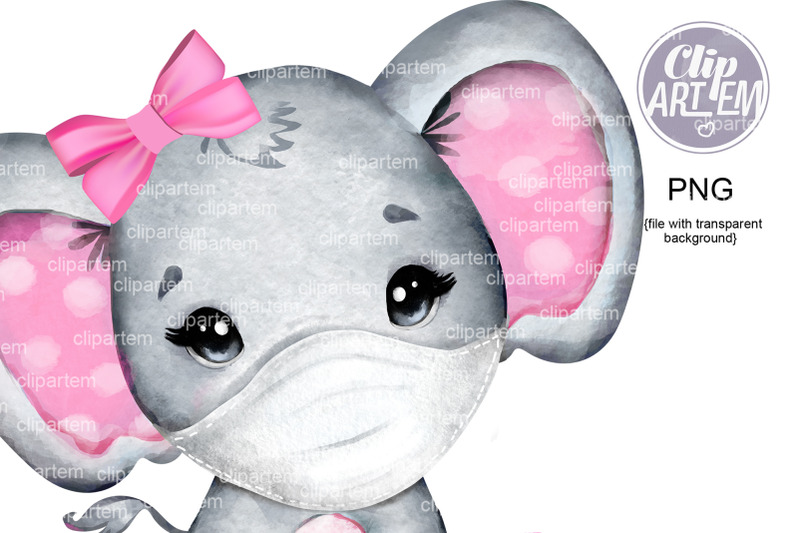 pink-girl-elephant-mask-png-images-quarantine-sublimation