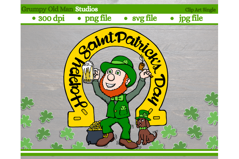 saint-patrick-039-s-day-leprechaun-with-gold-horseshoe