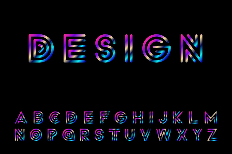 color-gradient-striped-alphabet