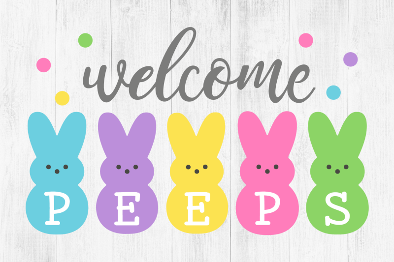 Welcome Peeps SVG, Easter Clipart By Twingenuity Graphics | TheHungryJPEG