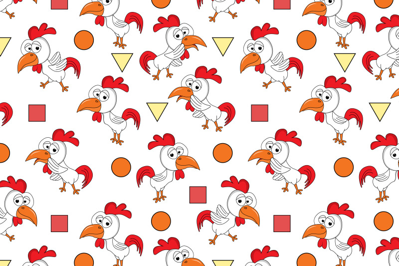 cute-rooster-animal-cartoon-pattern