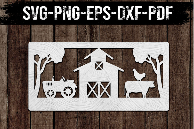 customizable-farm-paper-cut-template-farm-svg-pdf-dxf