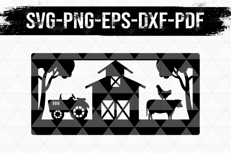customizable-farm-paper-cut-template-farm-svg-pdf-dxf
