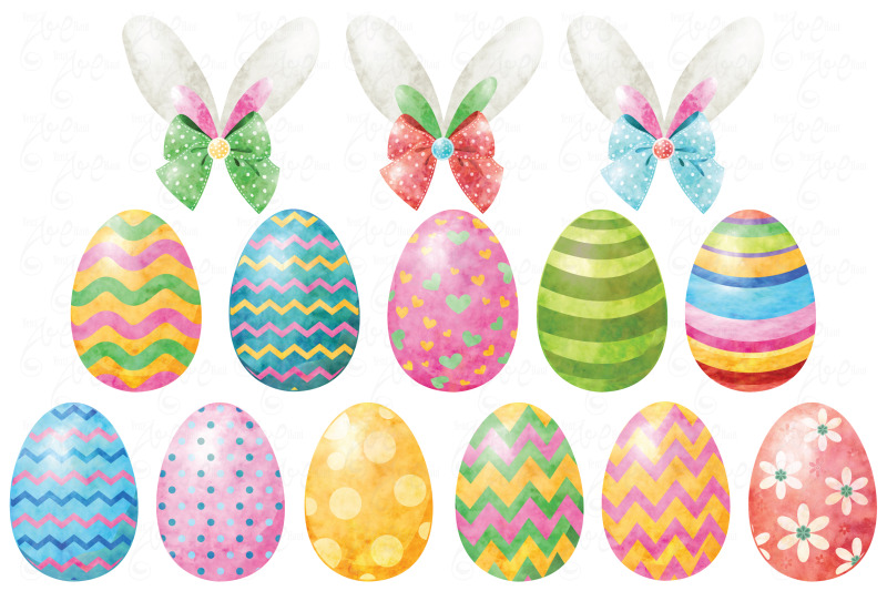 watercolor-easter-egg-collection-set