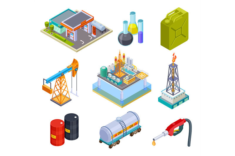 oil-gas-industry-isometric-fuel-storage-oil-products-gasoline-can-pro