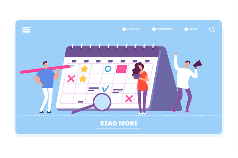 time-management-landing-page-vector-template-schedule-planning-illus