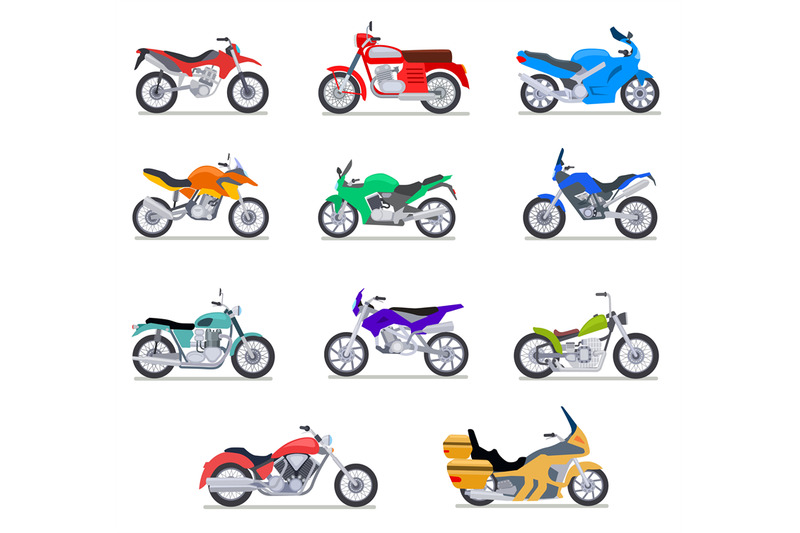 motorcycle-set-motorbike-and-scooter-bike-and-chopper-motocross-and