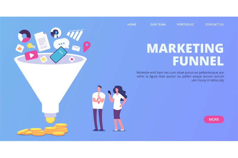 digital-marketing-sales-funnel-vector-funnel-generating-sales-landing