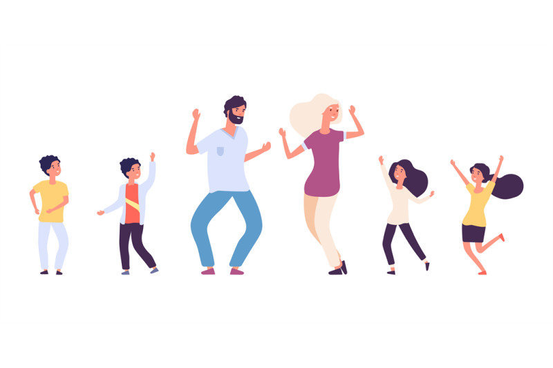 flat-dancing-people-happy-kids-and-adults-dancers-vector-characters