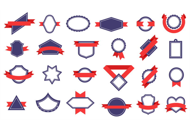 badges-with-ribbons-different-shapes-of-award-labels-winner-ribbon