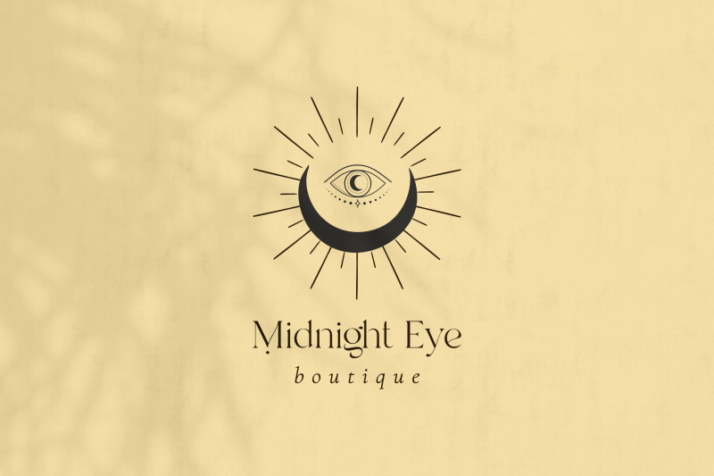 midnight-eye-pre-made-brand-logo-designs-tattoo-moon-crescent-luna