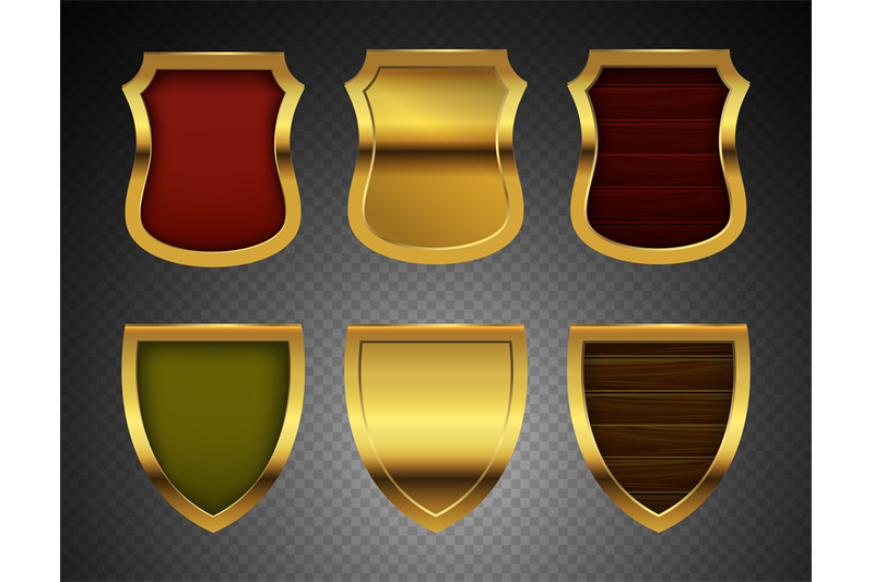 medieval-shields-realistic-vector-metal-shields-with-wooden-boards-is