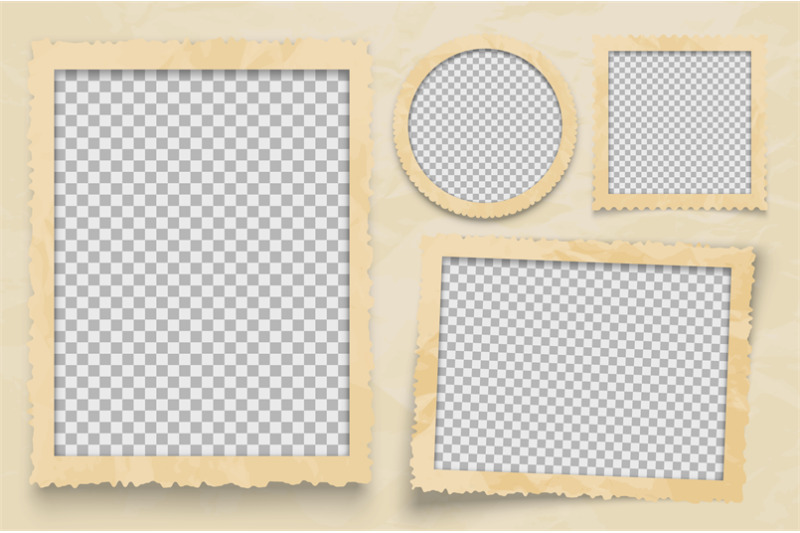 vintage-photo-frame-vector-frames-template-with-transparent-backdrop