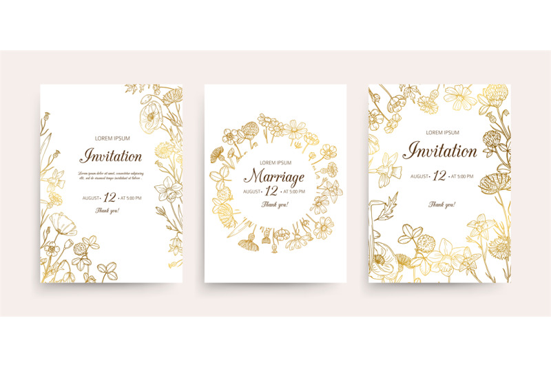 wedding-invitation-cards-floral-wedding-flyers-with-wildflowers-hand