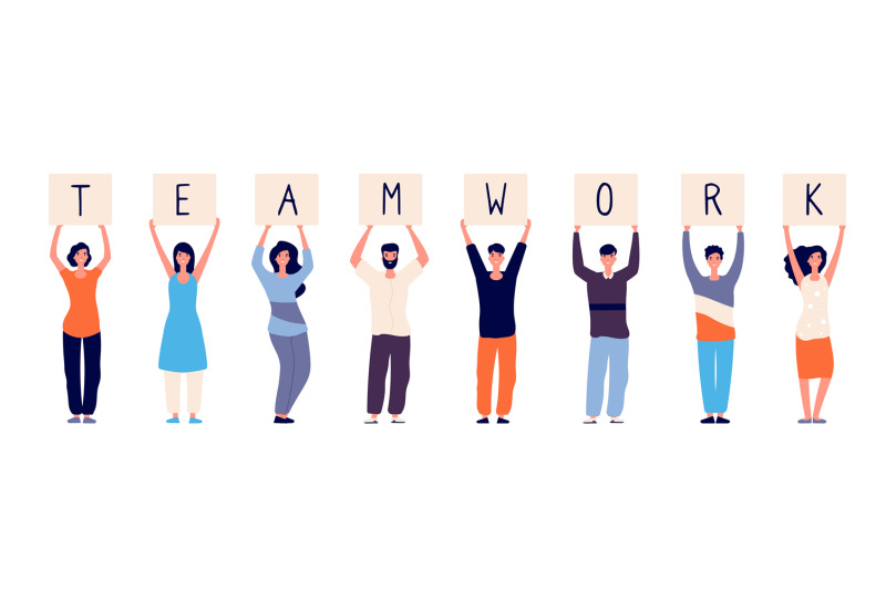 teamwork-concept-happy-employees-group-standing-with-teamwork-message