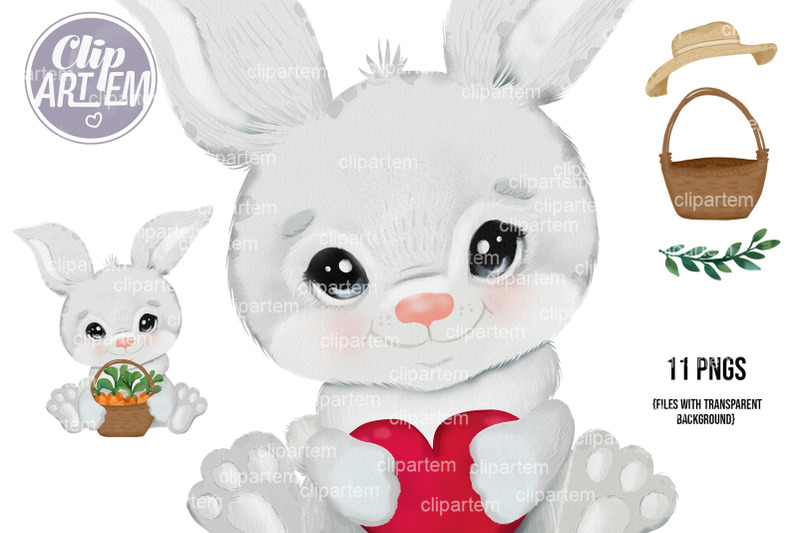 watercolor-neutral-baby-bunny-rabbit-clip-art-set-of-11-pngs-images