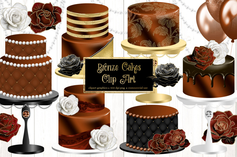 bronze-cakes-clipart