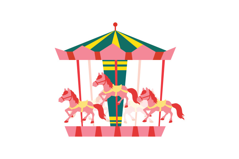 amusement-parks-carousel-flat-icon