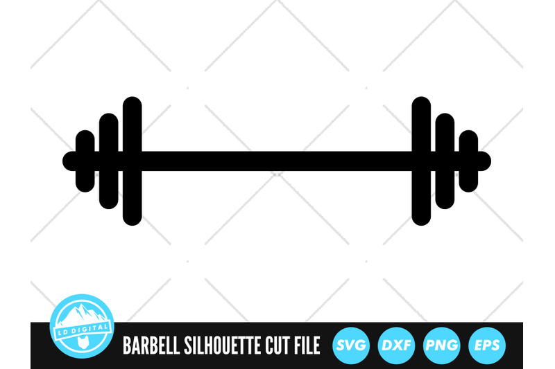 barbell-svg-barbell-silhouette-cut-file