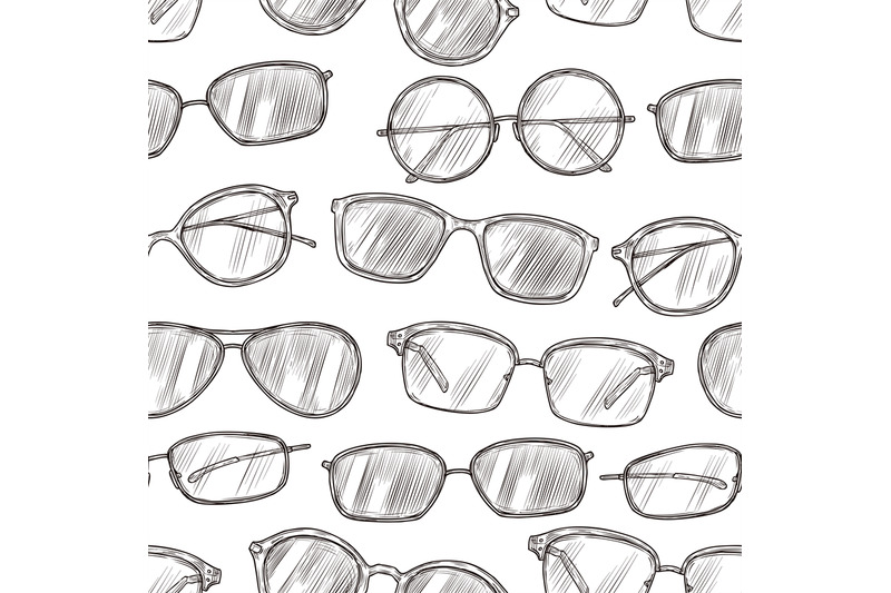 sketch-sunglasses-seamless-pattern-hand-drawn-beach-glasses-80s-retro