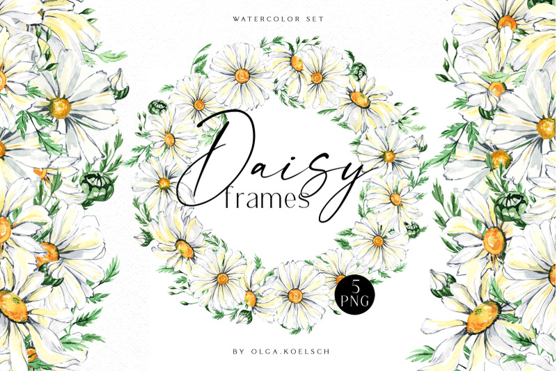 watercolor-daisy-wreath-clipart-chamomile-flowers-clipart-frame-png
