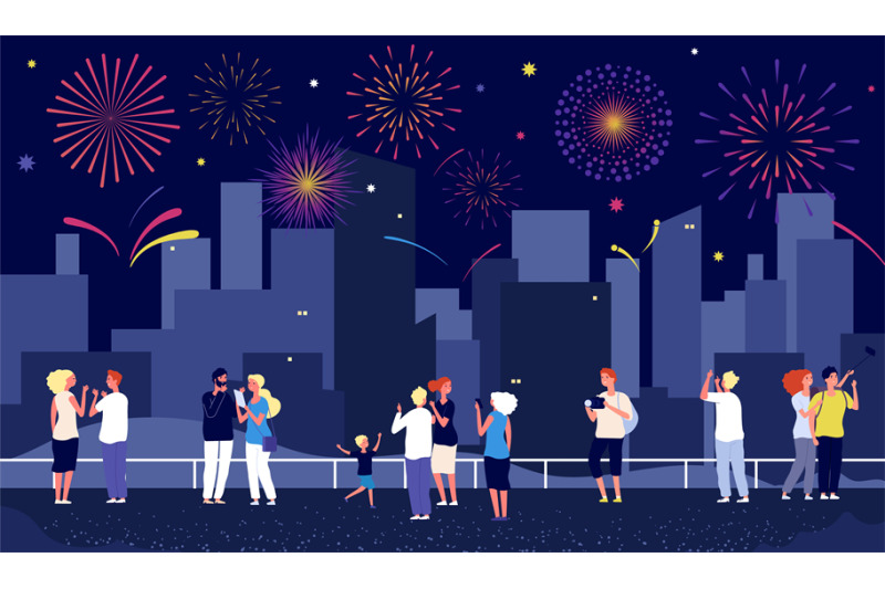 city-fireworks-people-celebrate-on-street-and-watching-fireworks-hap