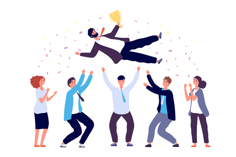 team-tossing-man-in-air-business-people-group-celebrating-success-vic