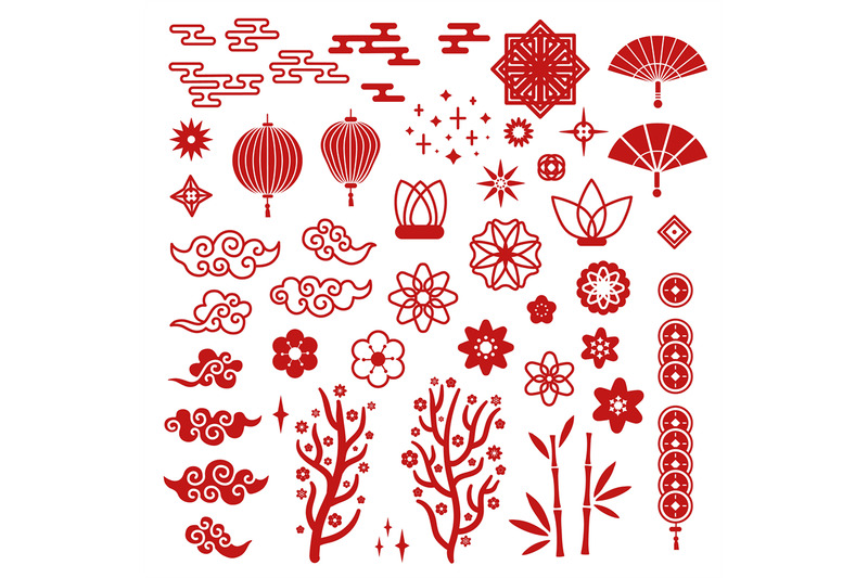 chinese-new-year-elements-red-asian-traditional-pattern-cloud-and-de