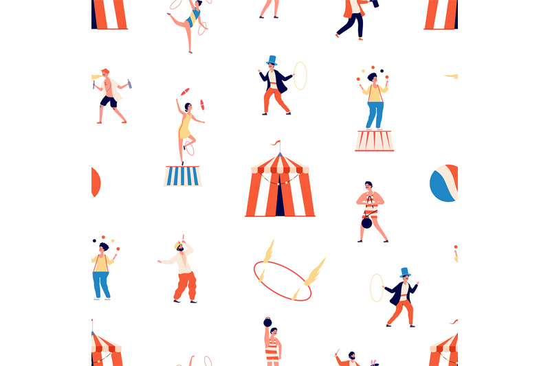 circus-seamless-pattern-freak-show-vector-background-clown-and-magic