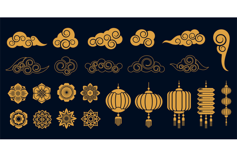 oriental-elements-asian-gold-traditional-decoration-chinese-and-japa